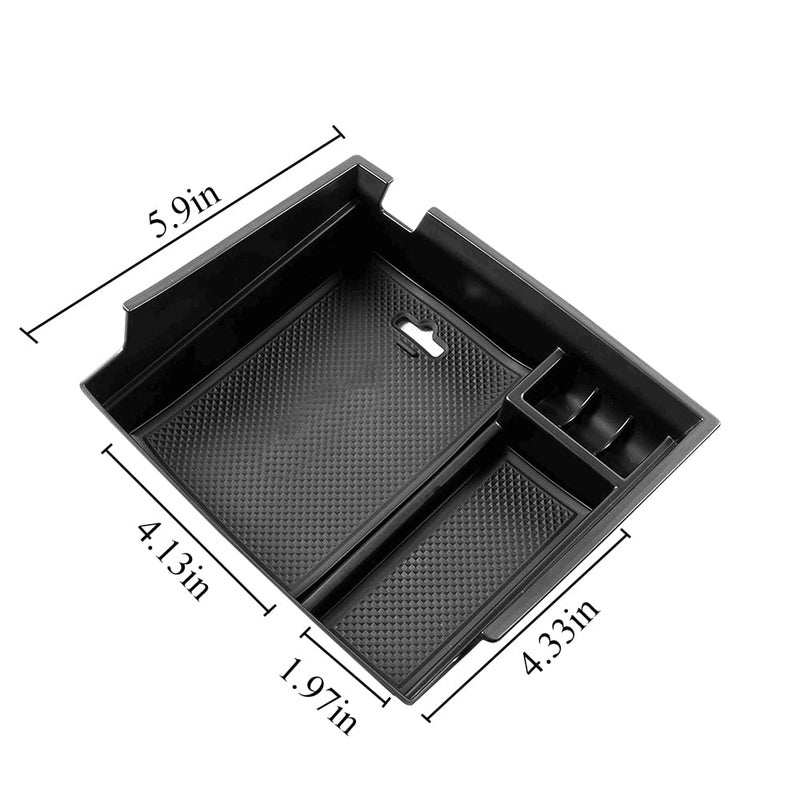 Vesul Center Console Armrest Storage Box Compatible with Honda Accord Sedan 2013 2014 2015 2016 2017 ABS Tray Insert Organizer Glove Pallet Black - Image 5